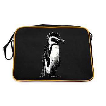 Edgy Urban Grunge Style pingouin amant cadeau - Sac Retro - noir/or - Dos