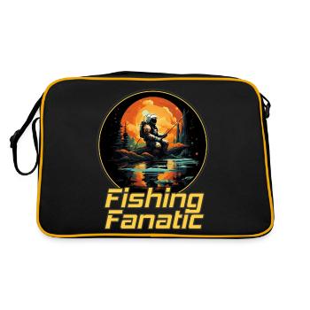 Fanatique de pêche - Astronaute - Sac Retro - noir/or - Dos