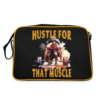 Se démener pour ce muscle - Sac Retro - noir/or - Dos
