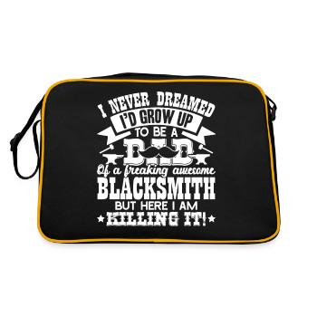 Blacksmith Super Cool Blacksmith Dad - Retro Bag - black/gold - Back