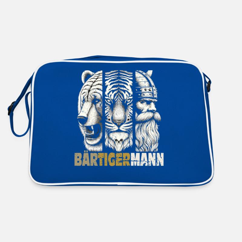 Bärtigermann Bär Tiger Mann Geschenk Bart Retro Tasche