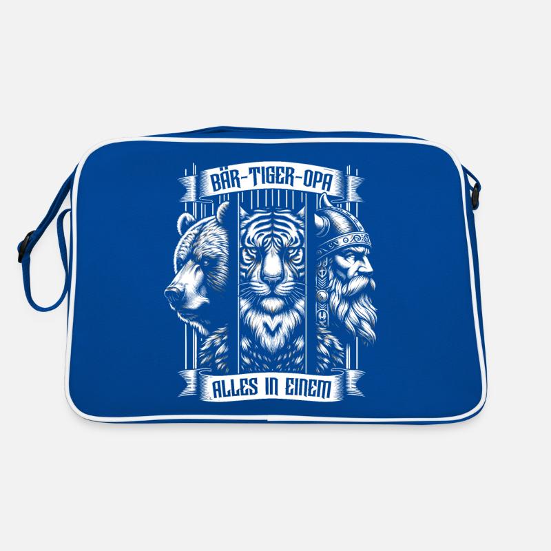 BärtigerOpa Bär Tiger Opa Geschenk Bart Bartträger Retro Tasche