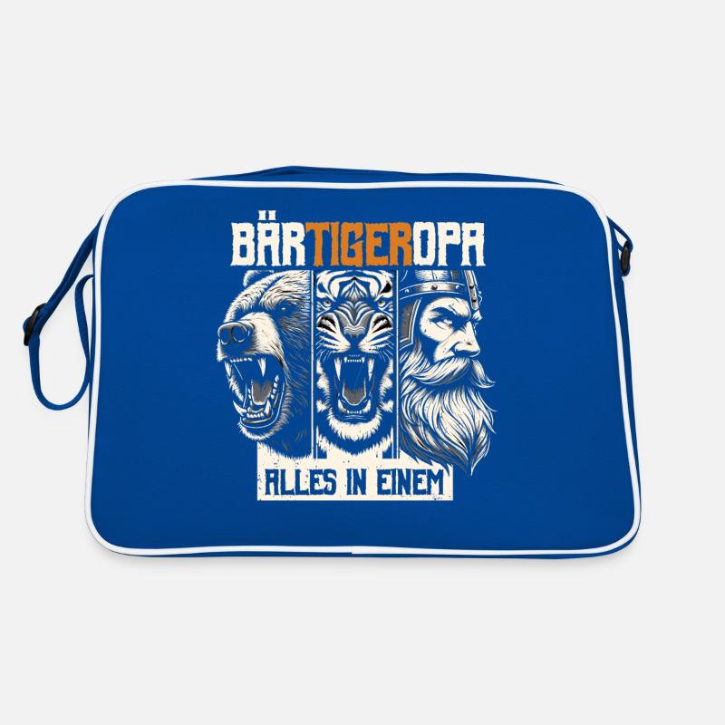 BärtigerOpa Bär Tiger Opa Geschenk Bart Bartträger Retro Tasche