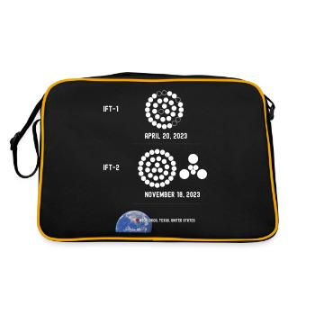 Télémétrie du moteur du lancement du Starship en novembre - Sac Retro - noir/or - Dos