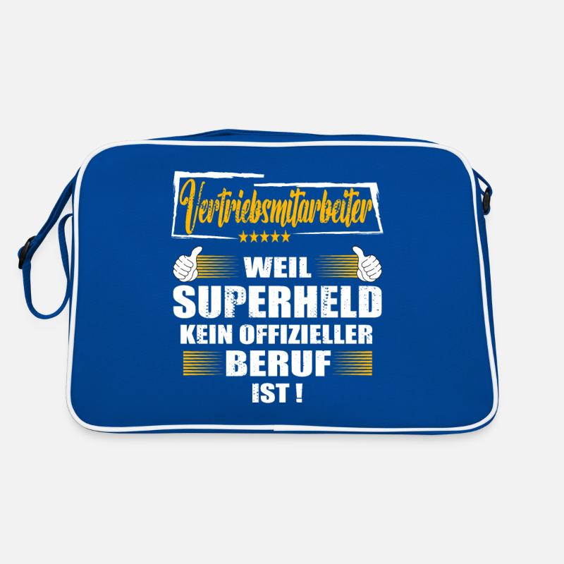 Vertriebsmitarbeiter Superheld offizieller Beruf Retro Tasche