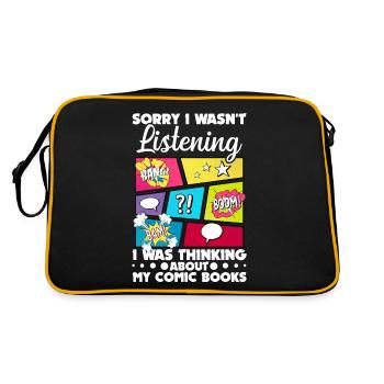 Amour de super-héros de bande dessinée - Sac Retro - noir/or - Dos