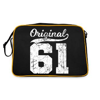 61 Original 63 Ans Homme Femme Anniversaire - Sac Retro - noir/or - Dos