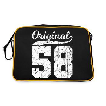 58 Original 66 Ans Homme Femme Anniversaire - Sac Retro - noir/or - Dos