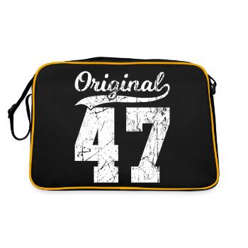 47 Original 77 Ans Mari Femme Anniversaire - Sac Retro - noir/or - Dos