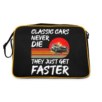 Les voitures classiques ne meurent jamais, elles deviennent juste plus rapides - Sac Retro - noir/or - Dos