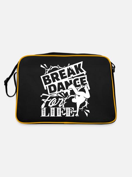 Breakdance Breakdance For Life - Retro Bag - black/gold - Back