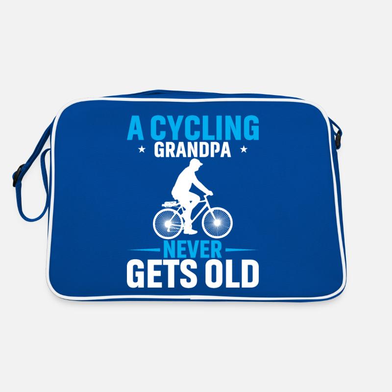 Ein Radelnder Opa Wird Nie Alt Retro Tasche