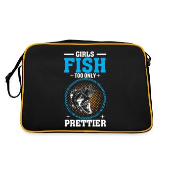 Les filles pêchent aussi, mais en plus joli - Sac Retro - noir/or - Dos