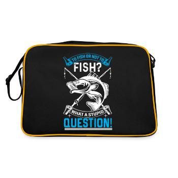 Pêcher ou ne pas pêcher ? Quelle question stupide - Sac Retro - noir/or - Dos