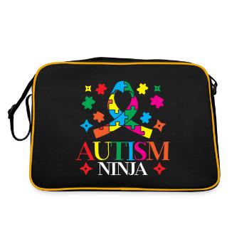 Autisme Ninja Syndrome d’Asperger Spectre - Sac Retro - noir/or - Dos