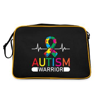 Autiste Guerrier Autiste - Sac Retro - noir/or - Dos