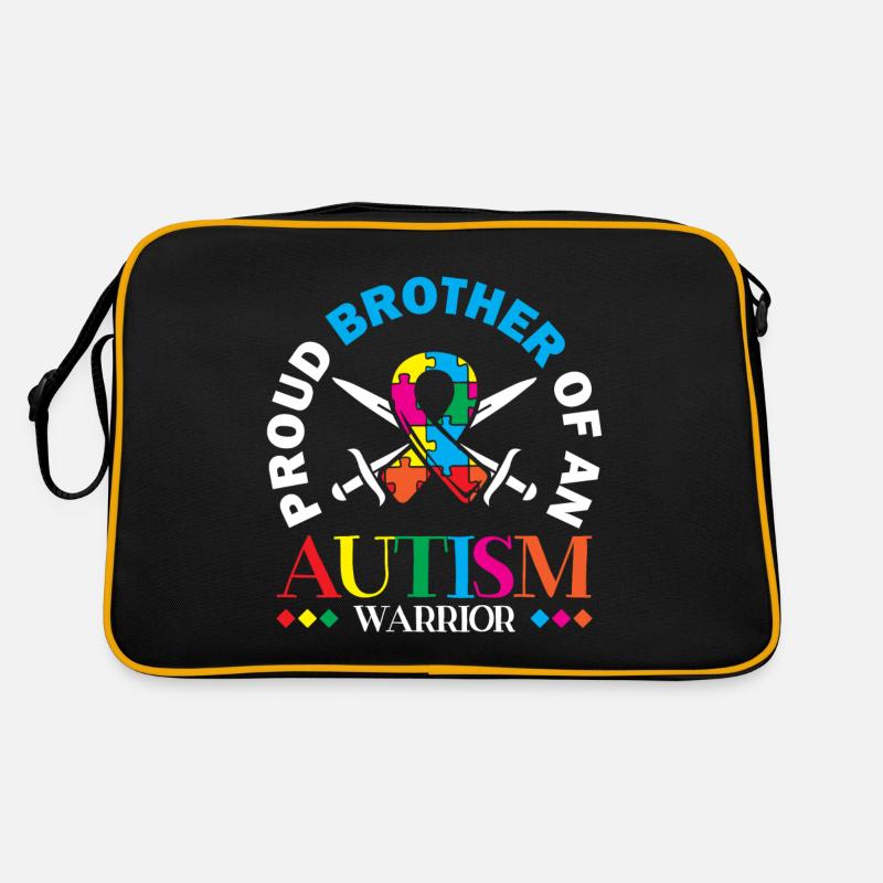 Stolzer Bruder Eines Autismus-kriegers Retro Tasche