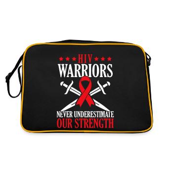 HIV warriors never underestimate our - Retro Bag - black/gold - Back