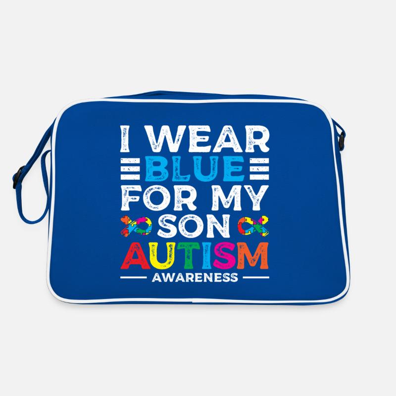 Je porte du bleu parce que mon fils Sac Retro