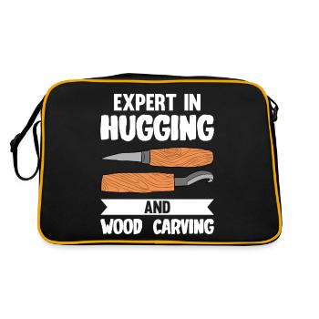 Wood Shining Wood Carving - Retro Bag - black/gold - Back