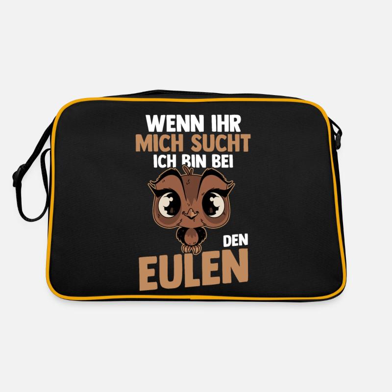 Eulen Retro Tasche