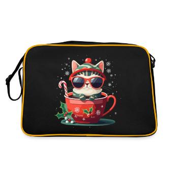 CATS CUTE - Retro Bag - black/gold - Back