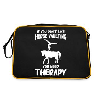 Voltige, Equitation, Dressage - Sac Retro - noir/or - Dos
