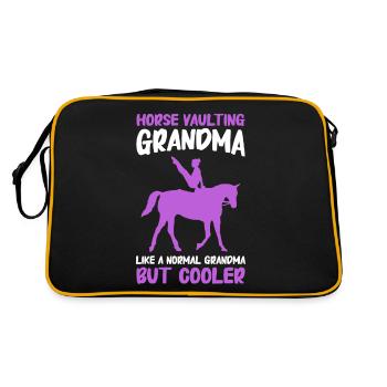 Voltige, Equitation, Dressage - Sac Retro - noir/or - Dos