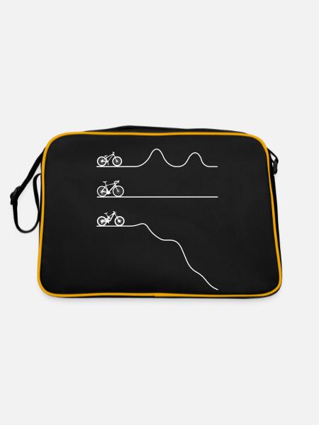 VTT Vélo VTT Biker Cadeau - Sac Retro - noir/or - Dos