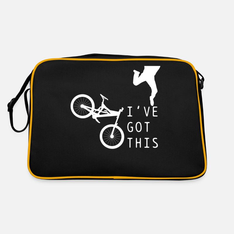 Mountainbike MTB Downhill Biker Geschenk Retro Tasche