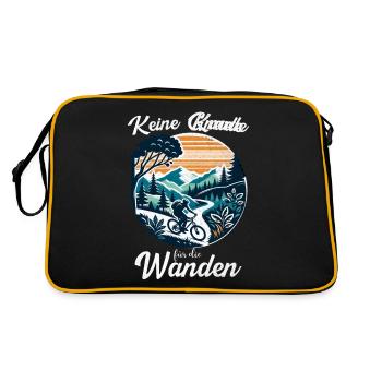 Mountainbike-Action Keine Gnade für die Wade - Retro Tasche - Schwarz/Gold - Hinten