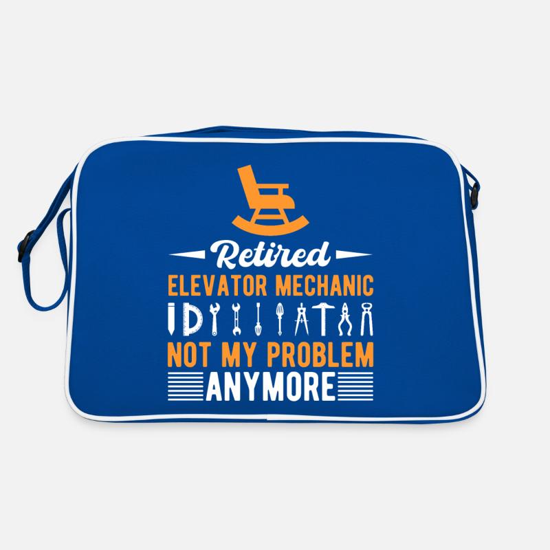Funny Retired Elevator Mechanic Not My Problem Retro Tasche