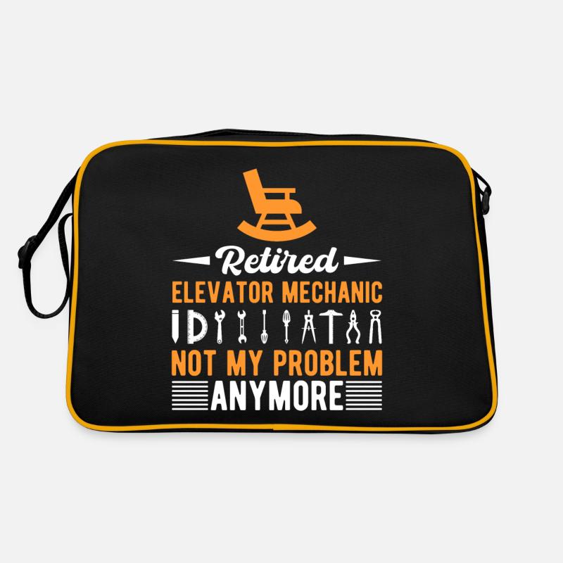 Funny Retired Elevator Mechanic Not My Problem Retro Bag