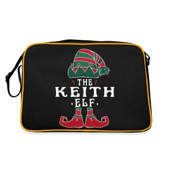 Keith Elf famille Match groupe Noël maman papa - Sac Retro - noir/or - Dos