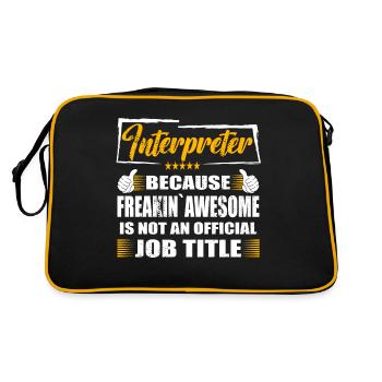 Interprète Freakin Super Travail Drôle - Sac Retro - noir/or - Dos