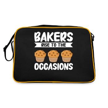Baking Bread Bakery Bakery Bread Making - Retro Bag - black/gold - Back