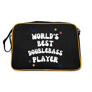 World's Best Double Bass Player - Retro Bag - black/gold - Back