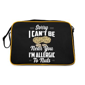 Désolé, je ne peux pas être près de vous, je suis allergique aux noix - Sac Retro - noir/or - Dos