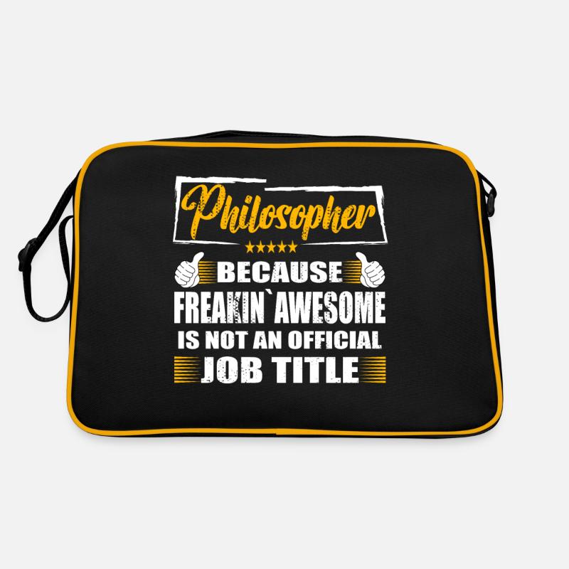 Philosopher Freakin Awesome Funny Job - Retro Bag - black/gold