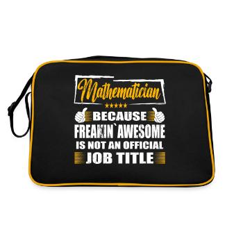 Mathématicien Freakin Super Travail Drôle - Sac Retro - noir/or - Dos