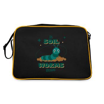 In Soil Worms Thrive - Retro Bag - black/gold - Back