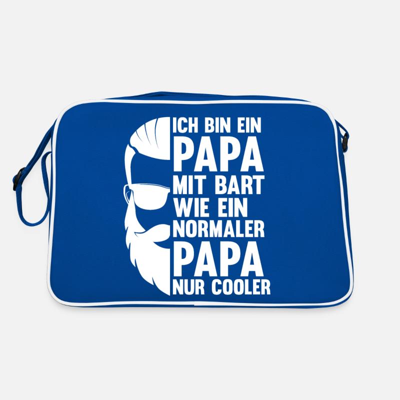 Papa Vater Bärtig Bartträger Schnurrbart Bart Retro Tasche