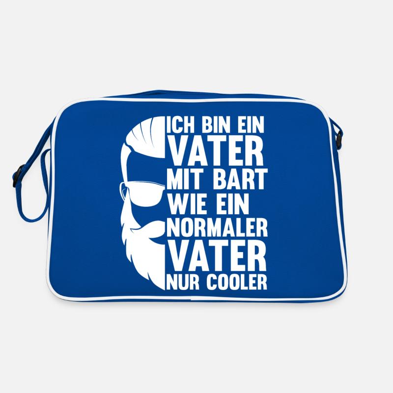 Papa Vater Bärtig Bartträger Schnurrbart Bart Retro Tasche