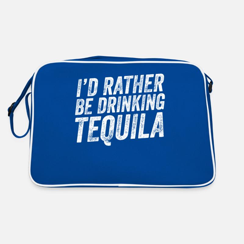 I'd Rather Be Drinking Tequila Funny Mexican Drink Retro Bag