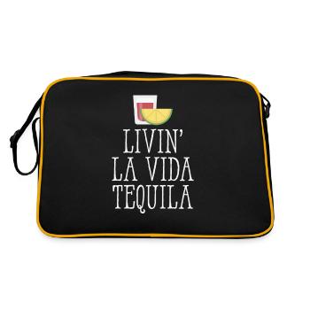 Livin La Vida Tequila Boisson alcoolisée mexicaine drôle - Sac Retro - noir/or - Dos