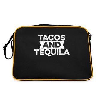 Tacos Tequila T-Shirt Drôle Boisson Alcoolisée Mexicaine - Sac Retro - noir/or - Dos