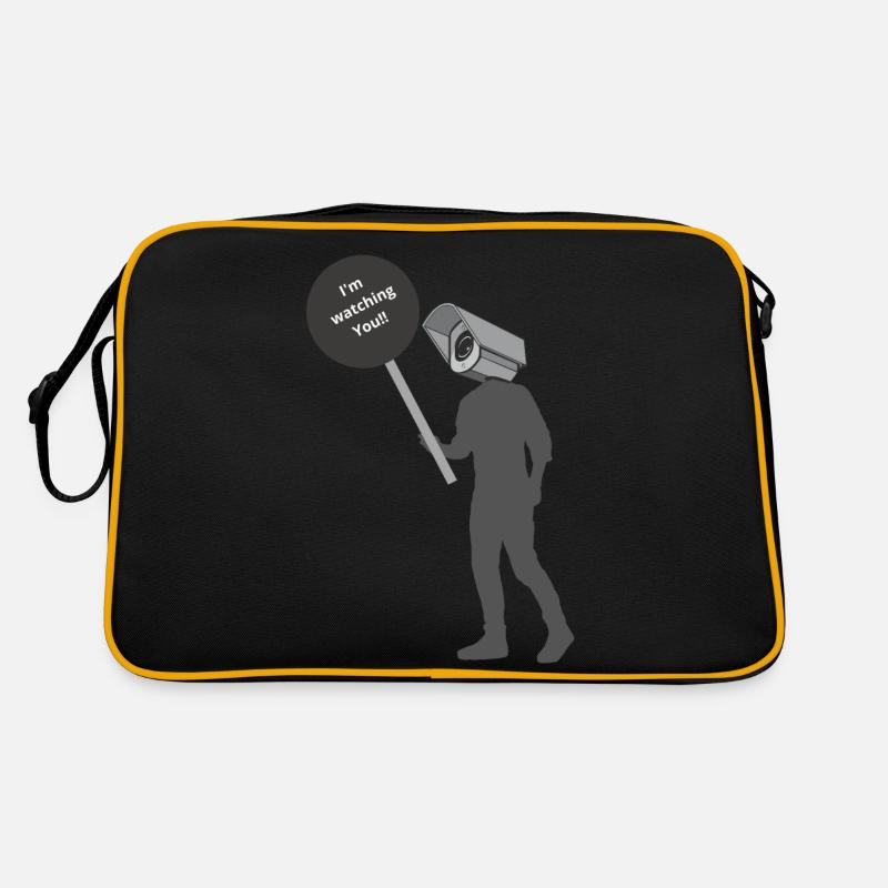 Ich beobachte dich!! Retro Tasche