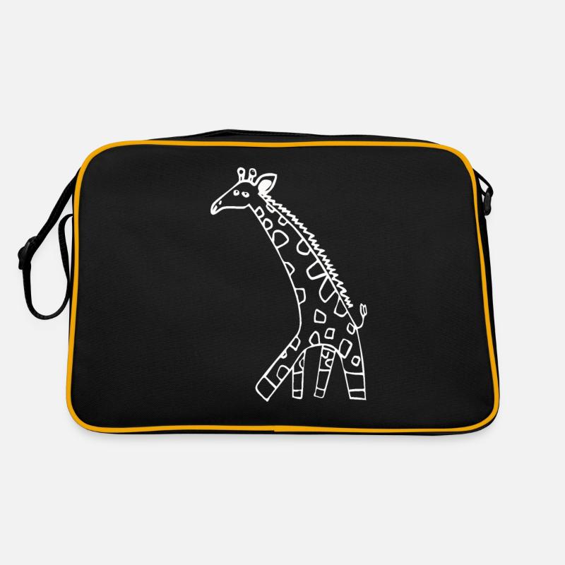 Giraffe Afrika Zoo Tiere Geschenk Idee Retro Tasche