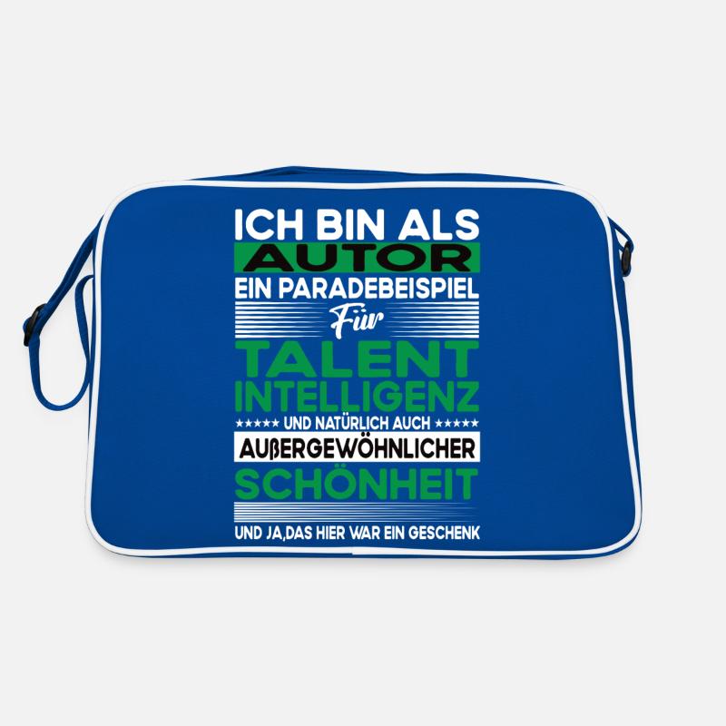Autor Bescheiden - Lustiger Spruch Retro Tasche