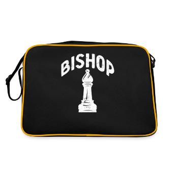 Läufer Schachfigur Lustiges Halloween Party Club - Retro Tasche - Schwarz/Gold - Hinten